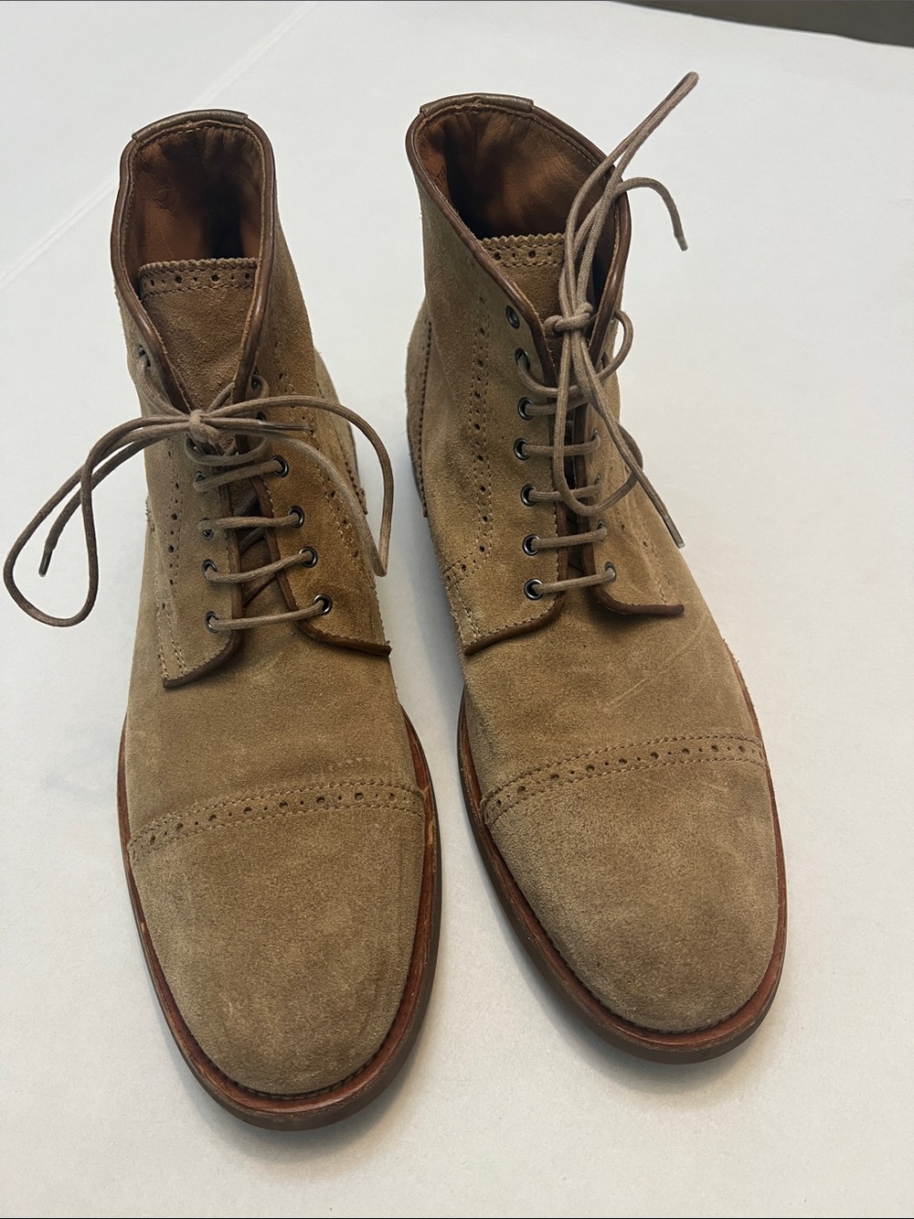 AQUATALIA MENS CARTER US 11.5 WEATHERPROOF LACE UP CAP TOE BOOTS ANKLE BOOTS